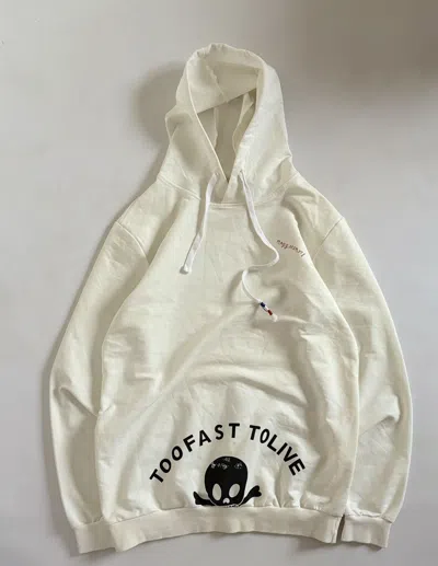 Pre-owned Vivienne Westwood Too Fast To Live To Young To Die Type Hoodie In White