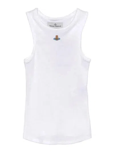 Vivienne Westwood Orb Tank Top In White