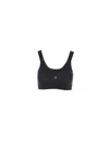 Vivienne Westwood Womens Black Bea Logo-embroidered Cotton Knitted Bra