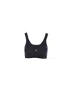 Vivienne Westwood Womens Black Bea Logo-embroidered Cotton Knitted Bra