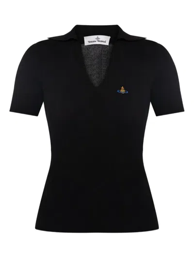 Vivienne Westwood "marina" Knit Polo Shirt