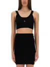 Vivienne Westwood Womens Black Bea Logo-embroidered Cotton Knitted Bra