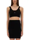 Vivienne Westwood Womens Black Bea Logo-embroidered Cotton Knitted Bra