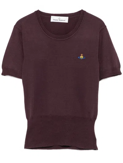 Vivienne Westwood Top Bea In Lana In Brown