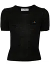 Vivienne Westwood Bea Short Sleeve Sweater In Black