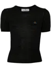 Vivienne Westwood Bea Short Sleeve Sweater In Black