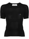 Vivienne Westwood Bea Short Sleeve Sweater In Black