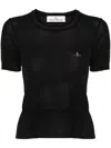 Vivienne Westwood Bea Short Sleeve Sweater In Black