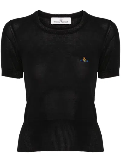 Vivienne Westwood Bea Crew Neck T-shirt In Black