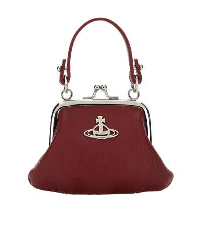 Vivienne Westwood Top Handle Mini Granny Handbag In Red