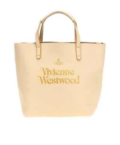 Vivienne Westwood Top Handle Shopping Bag In Nude