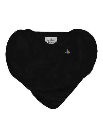 Vivienne Westwood Neutrals Heart Puffed Sleeves Top In Multi