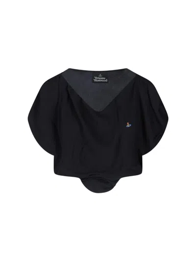 Vivienne Westwood Top Heart In Black