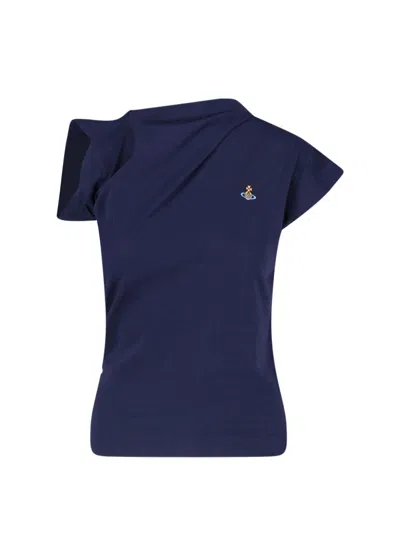 Vivienne Westwood Hebo Gathered T-shirt In Brown