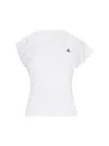 Vivienne Westwood Hebo Asymmetric Cotton Jersey T-shirt In White