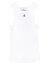 Vivienne Westwood Sleeveless Top Ribbed Texture In White