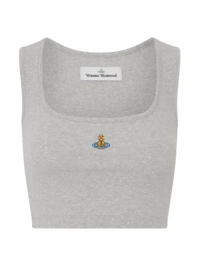 Vivienne Westwood Top With Neckline In Gray