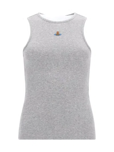 Vivienne Westwood Tops With Logo In Gray