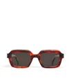Vivienne Westwood Tortoiseshell Rectangle Hardware Sunglasses