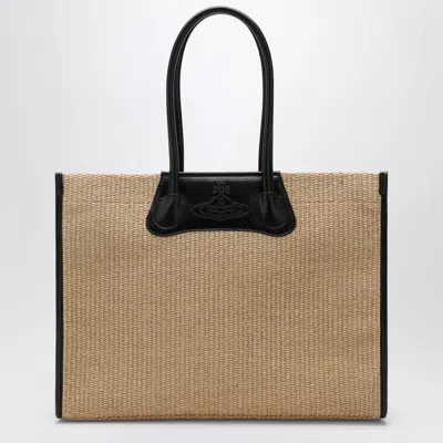 Vivienne Westwood Tote Bag Troy Woven In Brown