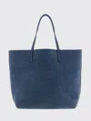 Vivienne Westwood Denim Blue Suede Studio Shopping Bag In Pattern