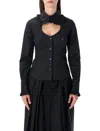 Vivienne Westwood Tailored Long Sleeve Shirt With Ruffled Collar In Black