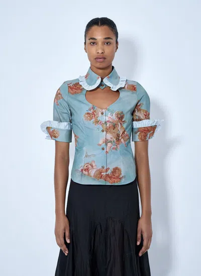 Vivienne Westwood Toulouse Frill Shirt In Blue