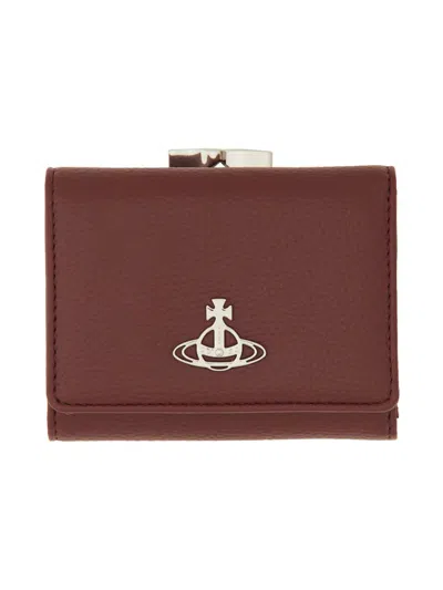 Vivienne Westwood Tri-fold Small Frame Wallet In Red