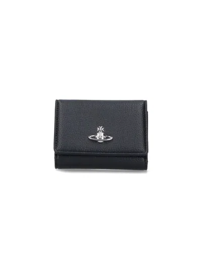 Vivienne Westwood Tri-fold Wallet "orb" In Black