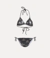 Vivienne Westwood Triangle Bikini Anglo Orb Metallic Black M Women In Black