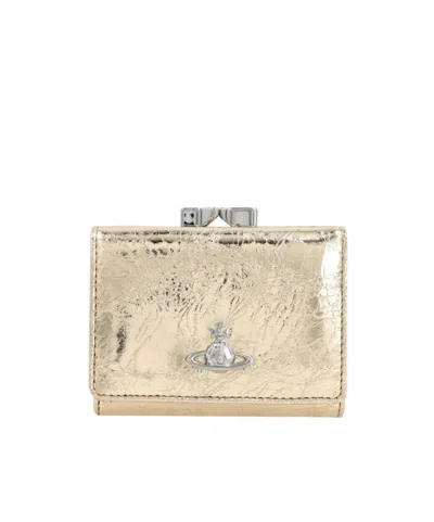 Vivienne Westwood Trifold Wallet In Gold