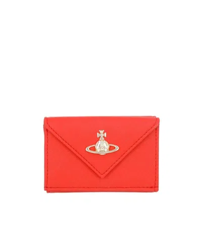 Vivienne Westwood Tri-fold Wallet In Red