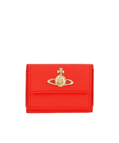 Vivienne Westwood Trifold Wallet In Red