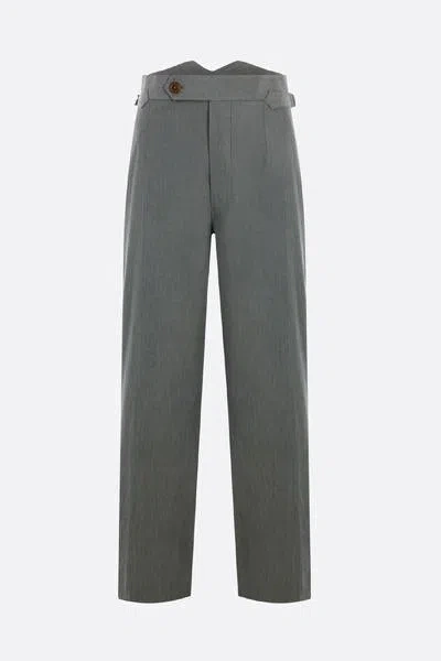 Vivienne Westwood Lauren High-waist Wide-leg Trousers In Green