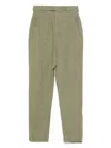 Vivienne Westwood Straight Linen And Cotton Trousers In Green