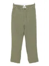 Vivienne Westwood Straight Leg Trousers Turn-up Hem In Green