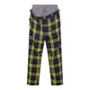 Vivienne Westwood Checkered Trousers Drawstring Button Detail In Yellow