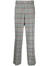 Vivienne Westwood Plaid Check Straight Leg Trousers In Blue