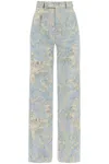 Vivienne Westwood Flared Hem High Waist Trousers In Blue