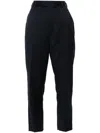 Vivienne Westwood Wool Cropped Trousers With Belt Loops In Blue