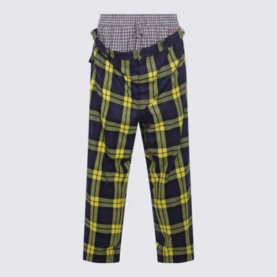 VIVIENNE WESTWOOD TROUSERS NAVY/YELLOW