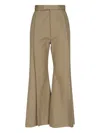 Vivienne Westwood Wide Leg High Waist Trousers With Belt Loops In Neutral