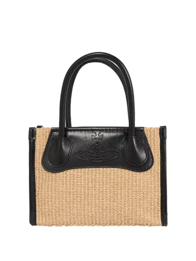 Vivienne Westwood Troy Small Crossbody Tote Bag In Brown