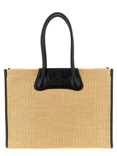 Vivienne Westwood Troy Tote Bag In Beige