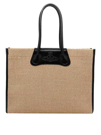 Vivienne Westwood Troy Tote Bag In Brown