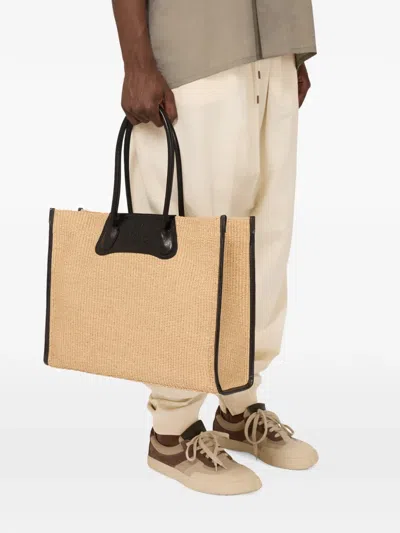 Vivienne Westwood Handbag Troy Tote Bag With Beige Details In Cotton And Polyamide Women In Neutral