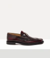 Vivienne Westwood Tuesday Coin Loafer Brushed Leather Oxblood 10-44 Men In Burgundy