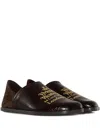 Vivienne Westwood Tuesday Crocodile-effect Logo Loafers In Brown