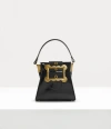 Vivienne Westwood Tuesday Mini Handbag Shiny Leather Black In Black