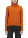 Vivienne Westwood Wool Turtleneck Jumper In Orange